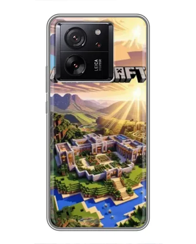 Чехол для Motorola Moto G67 с картинкой «Minecraft панорама»