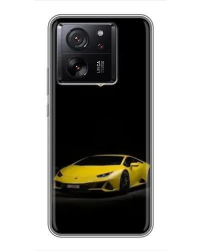 Чехол для Motorola Moto G67 с картинкой «Lamborghini желтый акцент»