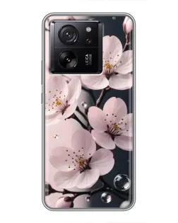 Чехол для Motorola Moto G67 с картинкой «Нежная сакура и капли»