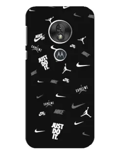 Чохол для Motorola MOTO G7 Play з картинкою «Nike Black Pattern»