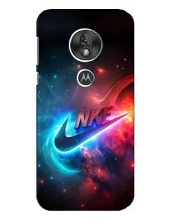 Чохол для Motorola MOTO G7 Play з картинкою «Вогняний логотип Nike»