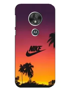 Чохол для Motorola MOTO G7 Play з картинкою «Nike на заході сонця»
