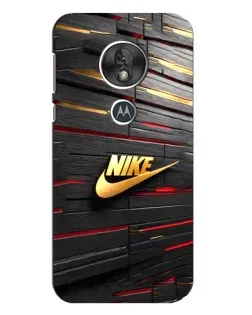 Чохол для Motorola MOTO G7 Play з картинкою «Золотий Nike на металі»