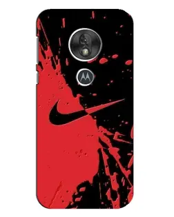 Чохол для Motorola MOTO G7 Play з картинкою «Червоні бризки Nike»