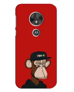 Чехол для Motorola MOTO G7 Play с картинкой «Bored Ape — красный фон»