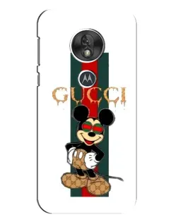 Чохол для Motorola MOTO G7 Play з картинкою «Міккі Маус Gucci — смуги»