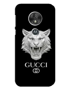 Чохол для Motorola MOTO G7 Play з картинкою «Gucci — срібний лев»