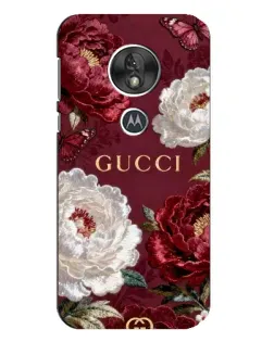 Чохол для Motorola MOTO G7 Play з картинкою «Gucci — бордові троянди»