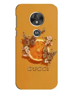 Чохол для Motorola MOTO G7 Play з картинкою «Gucci — золоті метелики»