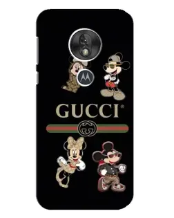 Чохол для Motorola MOTO G7 Play з картинкою «Gucci — герої Disney та монограма»