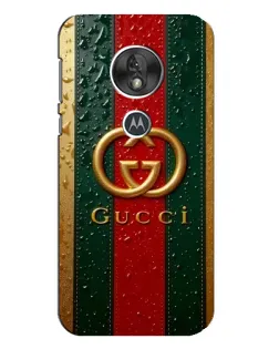 Чохол для Motorola MOTO G7 Play з картинкою «Gucci — фірмова смуга та золото»