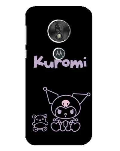 Чехол для Motorola MOTO G7 Play с картинкой «Kuromi — черный минимализм»
