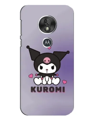 Чехол для Motorola MOTO G7 Play с картинкой «Kuromi — фиолетовый арт»