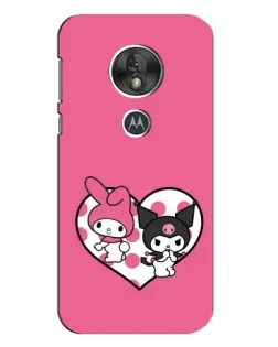 Чехол для Motorola MOTO G7 Play с картинкой «Kuromi и My Melody»