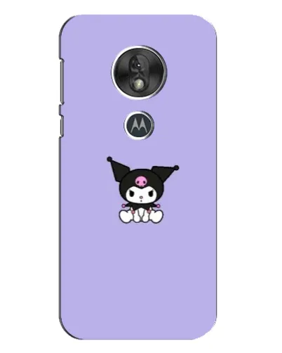 Чехол для Motorola MOTO G7 Play с картинкой «Kuromi — фиолетовый минимализм»