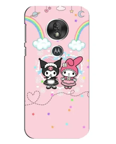 Чехол для Motorola MOTO G7 Play с картинкой «My Melody и Kuromi»