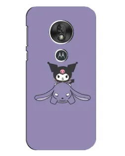 Чехол для Motorola MOTO G7 Play с картинкой «Kuromi на лиловом фоне»