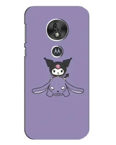 Чехол для Motorola MOTO G7 Play с картинкой «Kuromi на лиловом фоне»