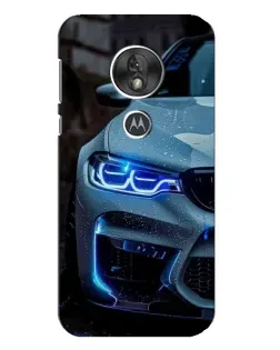 Чехол для Motorola MOTO G7 Play с картинкой «Взгляд BMW с синими фарами»