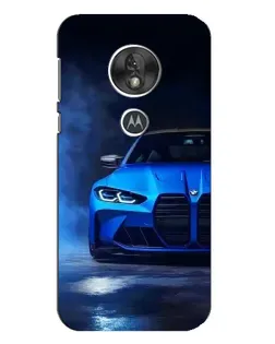 Чехол для Motorola MOTO G7 Play с картинкой «Голубая BMW M4»