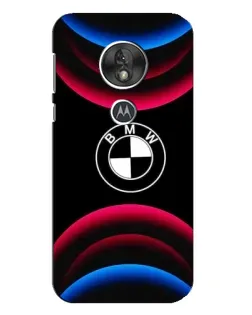 Чехол для Motorola MOTO G7 Play с картинкой «Логотип BMW и неоновые дуги»