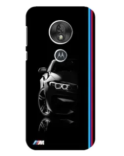 Чехол для Motorola MOTO G7 Play с картинкой «Силуэт BMW в темноте»