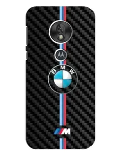 Чехол для Motorola MOTO G7 Play с картинкой «Эмблема BMW и карбон»