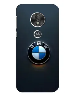 Чехол для Motorola MOTO G7 Play с картинкой «Логотип BMW — минимализм»