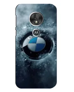 Чехол для Motorola MOTO G7 Play с картинкой «Логотип BMW — лед»