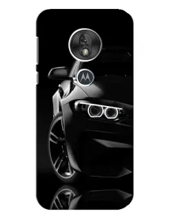 Чехол для Motorola MOTO G7 Play с картинкой «Черная BMW — профиль»