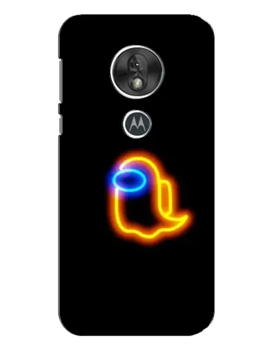 Чехол для Motorola MOTO G7 Play с картинкой «Among Us неоновое сияние»