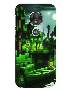 Чехол для Motorola MOTO G7 Play с картинкой «Minecraft лесной пейзаж»