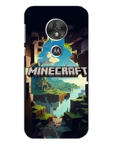 Чехол для Motorola MOTO G7 Play с картинкой «Пещера Майнкрафт»