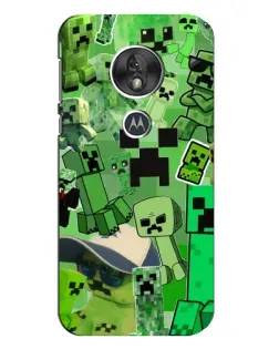 Чехол для Motorola MOTO G7 Play с картинкой «Криперы Minecraft»