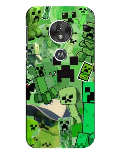 Чехол для Motorola MOTO G7 Play с картинкой «Криперы Minecraft»