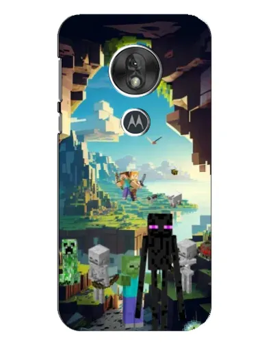 Чехол для Motorola MOTO G7 Play с картинкой «Эндермен в лесу»