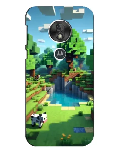 Чехол для Motorola MOTO G7 Play с картинкой «Minecraft летний день»