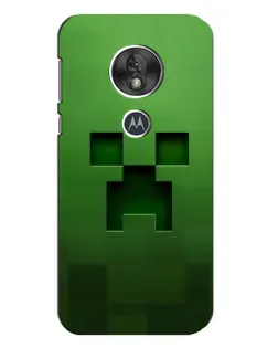 Чехол для Motorola MOTO G7 Play с картинкой «Крипер микро-дизайн»
