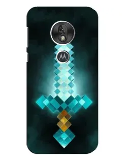 Чехол для Motorola MOTO G7 Play с картинкой «Алмазный меч неон»