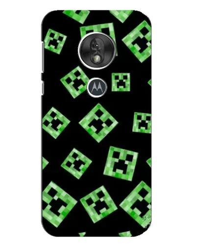 Чехол для Motorola MOTO G7 Play с картинкой «Паттерн с криперами»