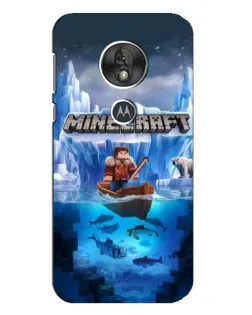 Чехол для Motorola MOTO G7 Play с картинкой «Minecraft ледяной мир»