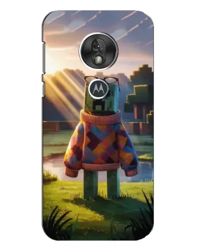 Чехол для Motorola MOTO G7 Play с картинкой «Крипер в свитере»