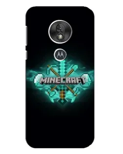 Чехол для Motorola MOTO G7 Play с картинкой «Minecraft Diamond лого»