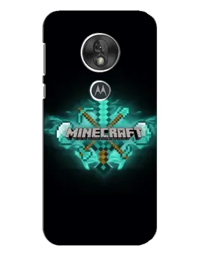 Чехол для Motorola MOTO G7 Play с картинкой «Minecraft Diamond лого»
