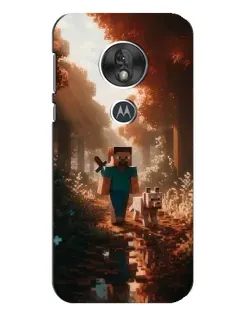 Чехол для Motorola MOTO G7 Play с картинкой «Стив в лесу»