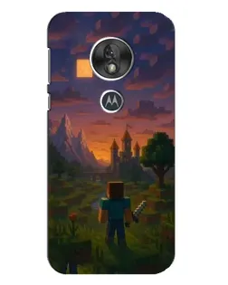 Чехол для Motorola MOTO G7 Play с картинкой «Стив у башни»