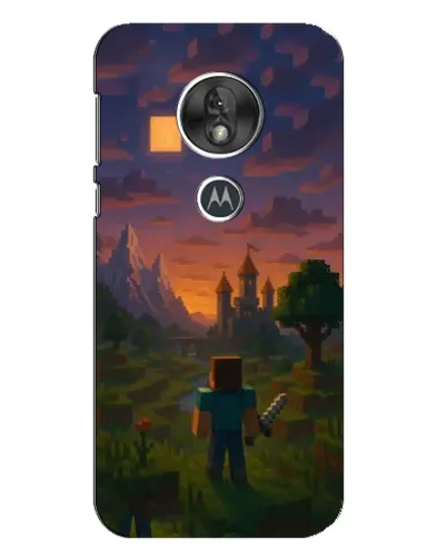 Чехол для Motorola MOTO G7 Play с картинкой «Стив у башни»