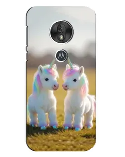 Чехол для Motorola MOTO G7 Play с картинкой «Пара единорогов»