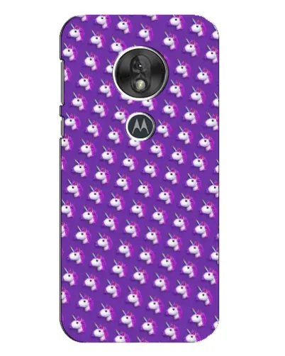 Чехол для Motorola MOTO G7 Play с картинкой «Единороги на фиолетовом»