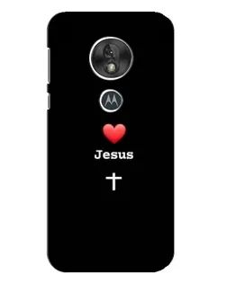 Чехол для Motorola MOTO G7 Play с картинкой «Сердце - Jesus»